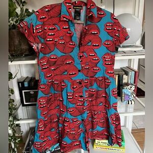 Nooworks Mouths Print Eloise Dress - Small